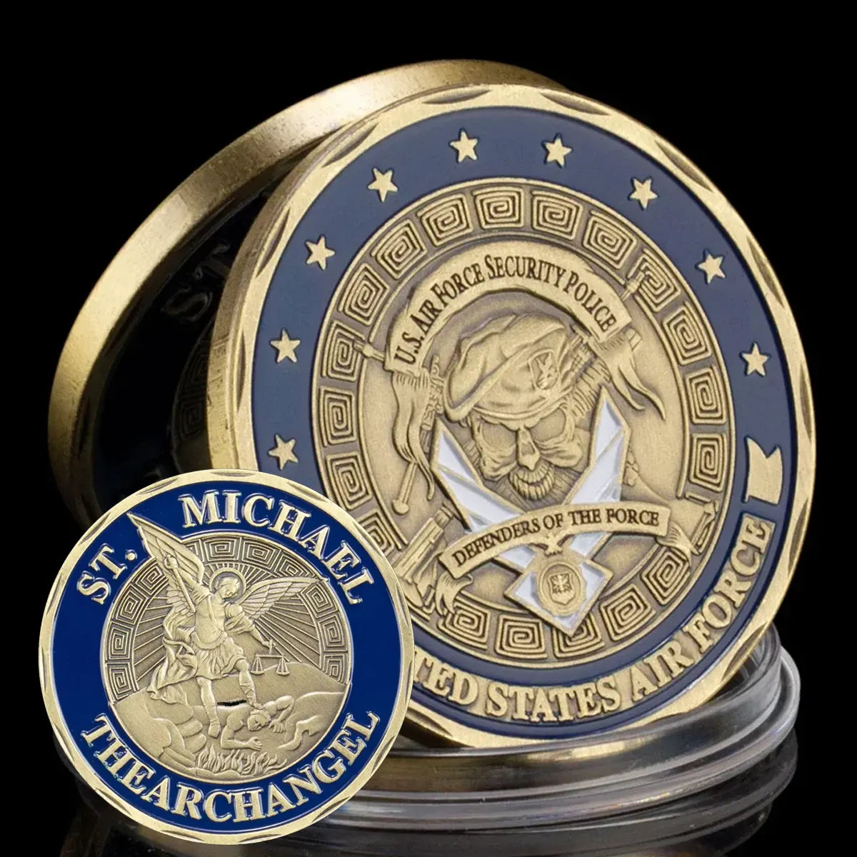 St Michael Challenge Coin – Defenders of the Force Commemorative Medal - Amen Artisan