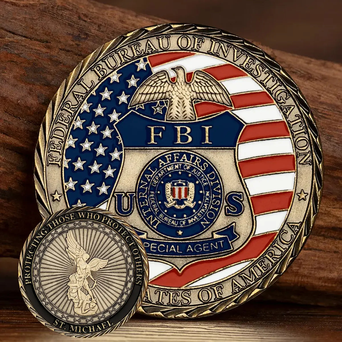 St Michael Challenge Coin - FBI -Amen Artisan