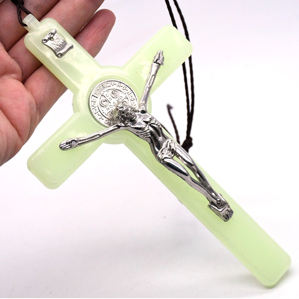 Amen Artisan Large Glow In The Dark Crucifix Cross Necklace