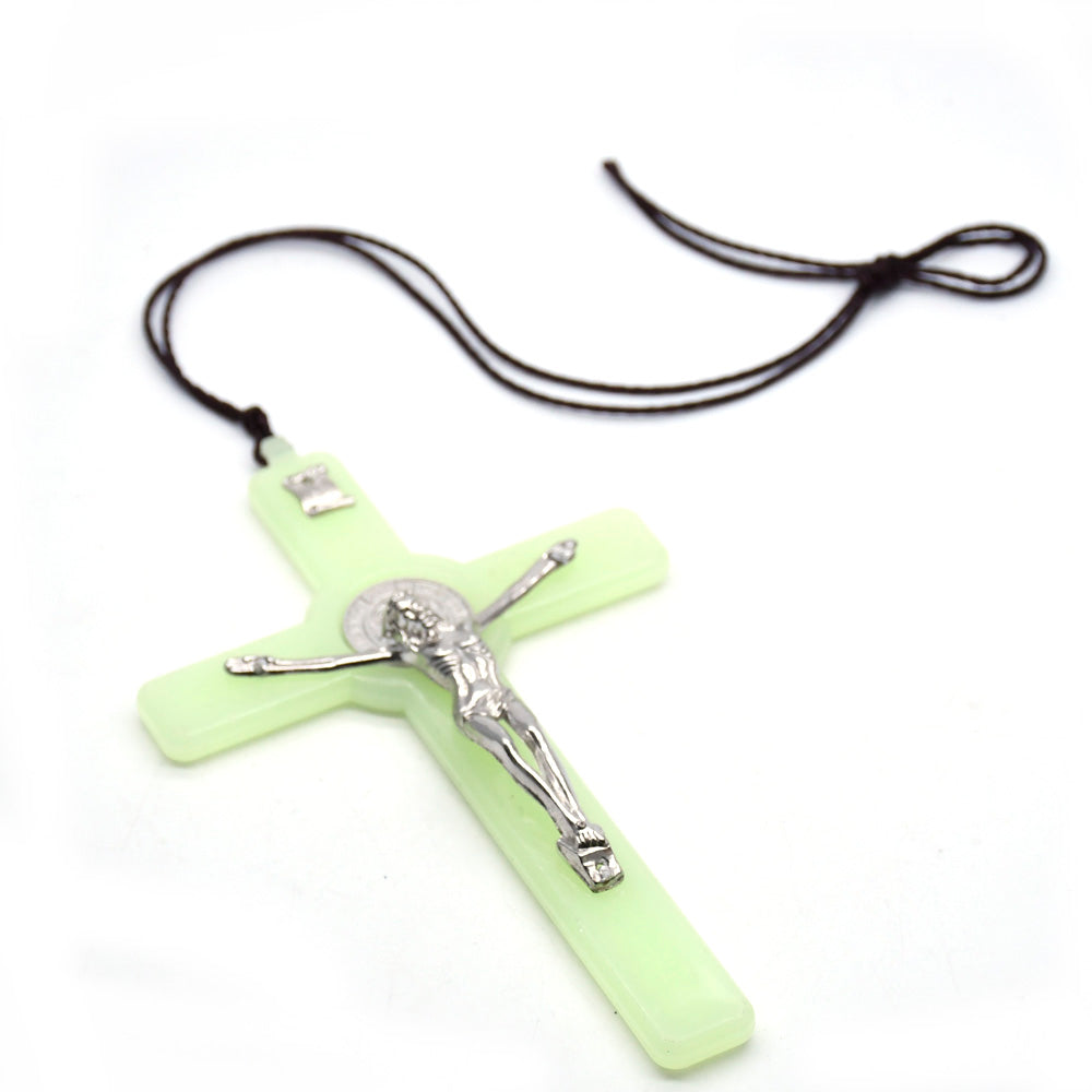 Amen Artisan Large Glow In The Dark Crucifix Cross Necklace