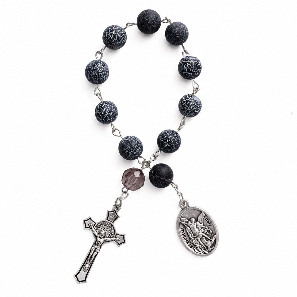 Miraculous Medal Natural Stone One-Decade Rosary