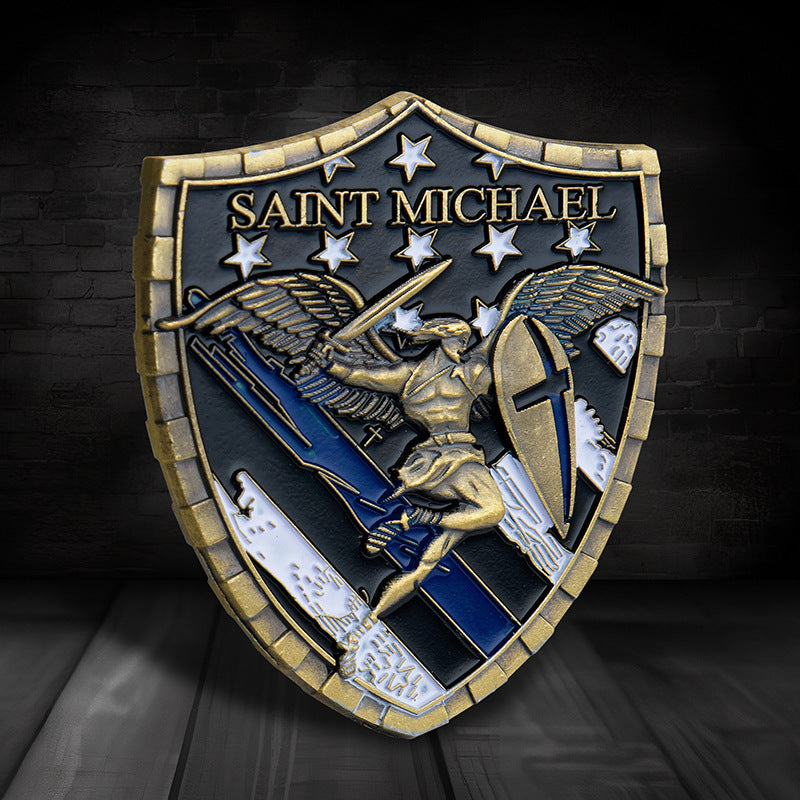 Saint Michael Shield Challenge Coin
