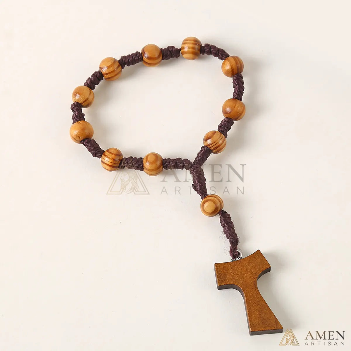 Nature Wood Rosary Amen Artisan