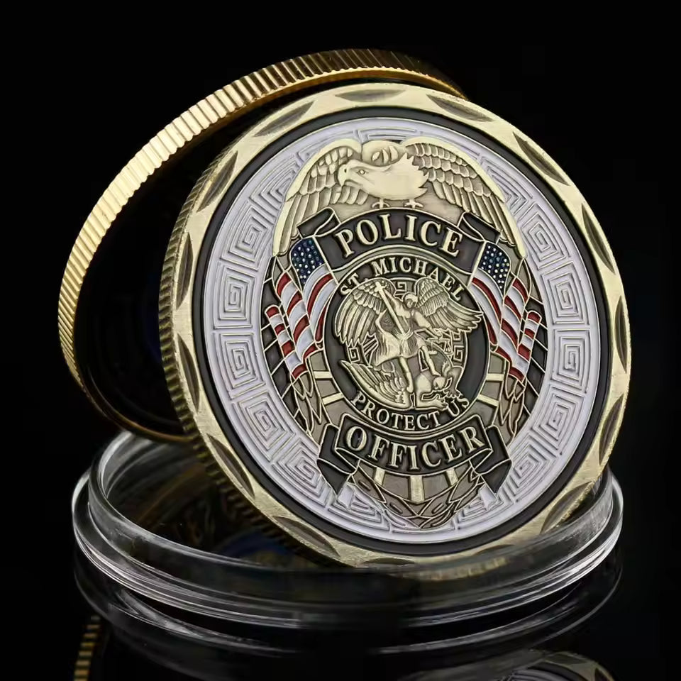 St Michael Challenge Coin - Patron Saint of Law Enforcement - Amen Artisan