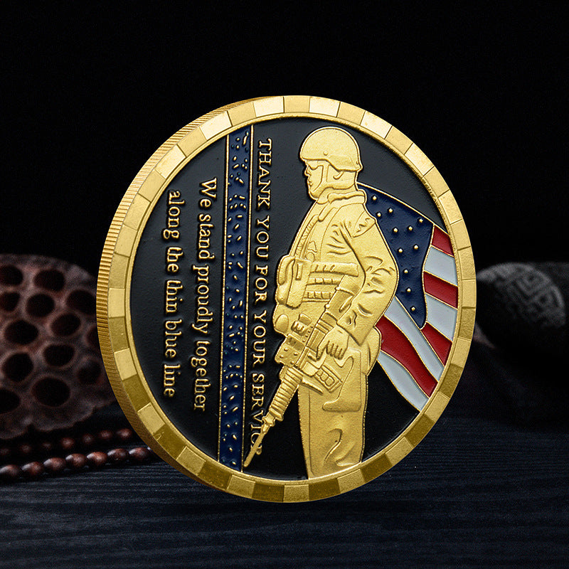 St Michael Challenge Coin - Police Military Commemorative Coin -Amen Artisan