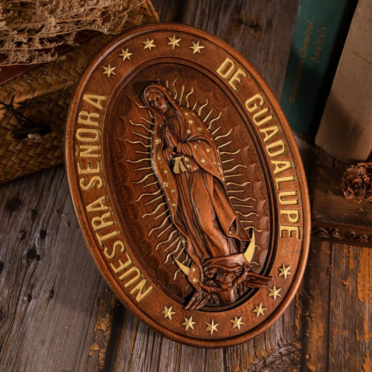 Our Lady of Guadalupe Wood Carving