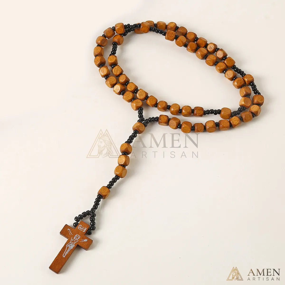 Nature Wood Rosary Amen Artisan