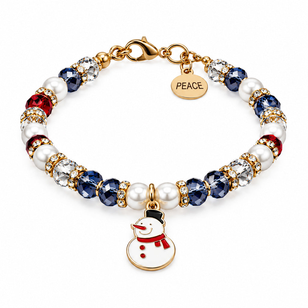 Festive Christmas Beaded Bracelet
