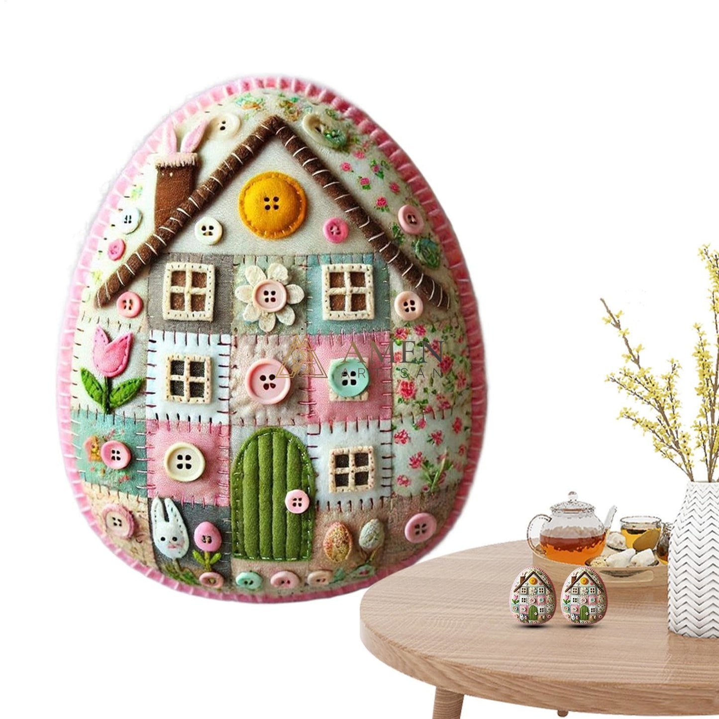 Easter Felt Egg Ornaments Amen Artisan