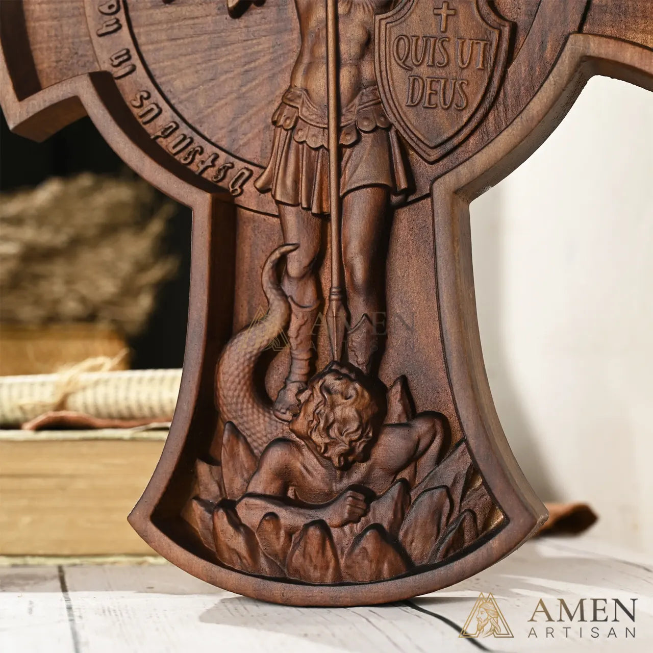 St Michael Wood Carving