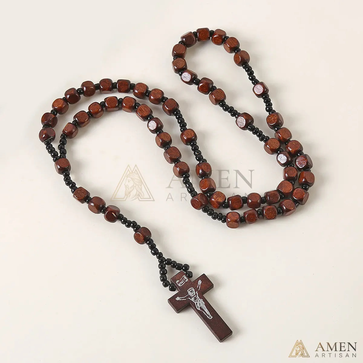 Nature Wood Rosary Amen Artisan