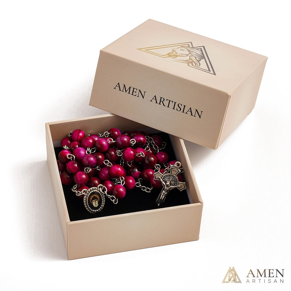 【Deal Today】Red Tiger Eye Rosary — Strength, Courage & Spiritual Grounding