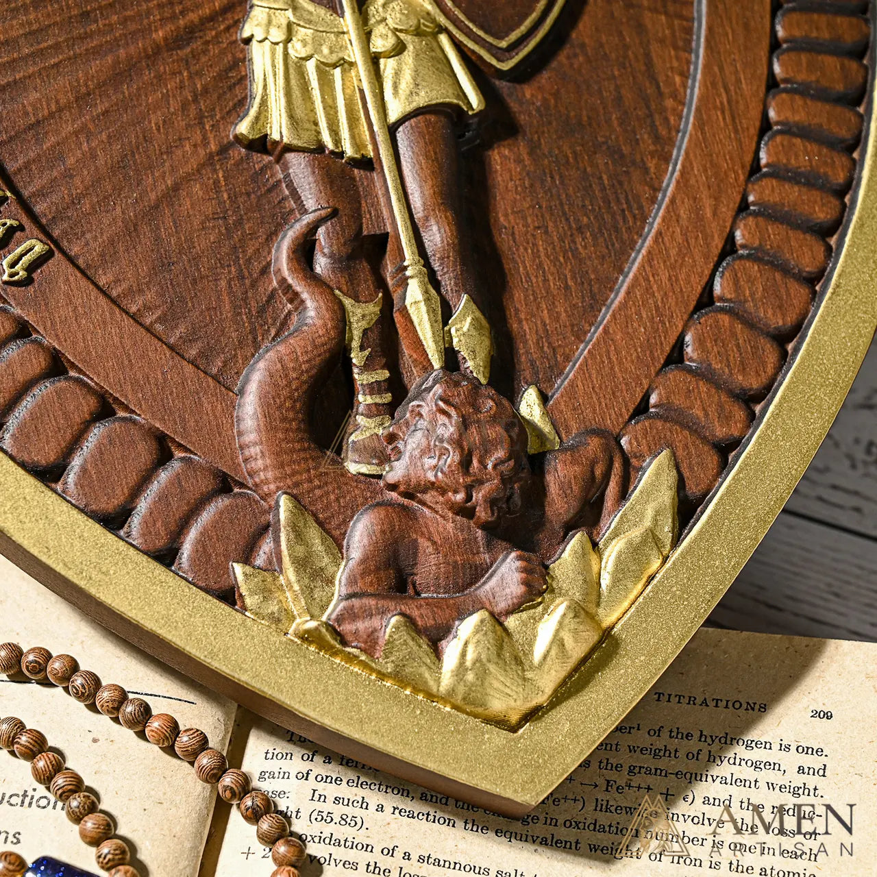 Talla de madera de San Miguel