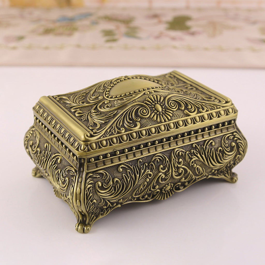 Vintage Metal Rosary Keepsake Box