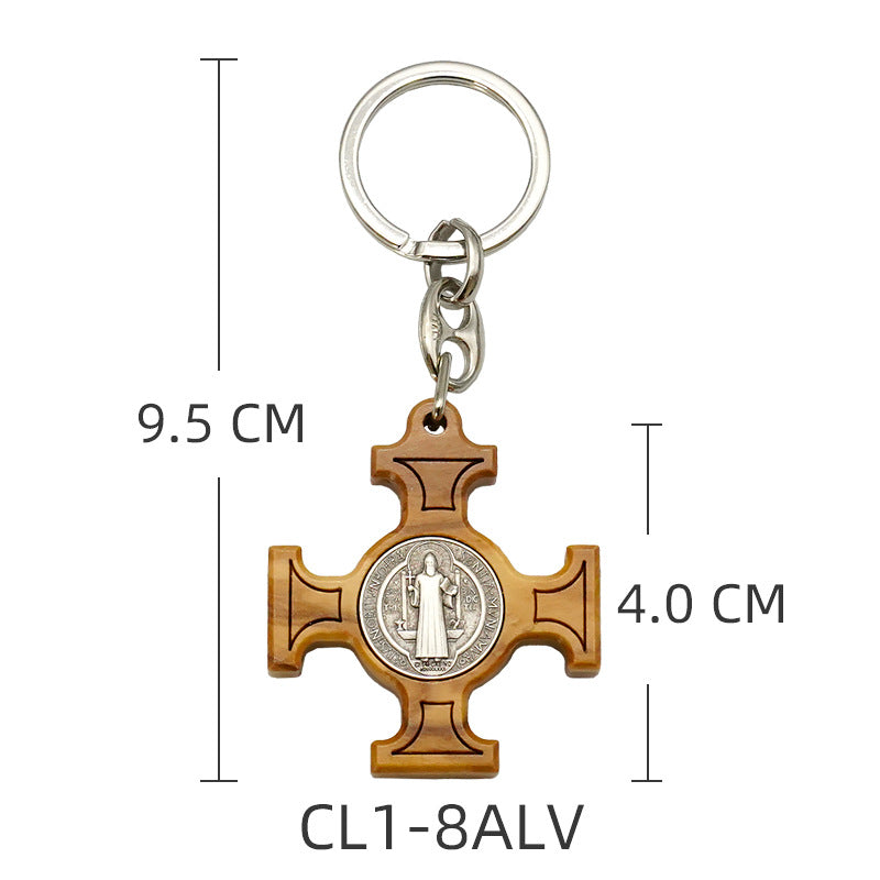 Medalla de Madera de Olivo de San Benito Amén Artesano