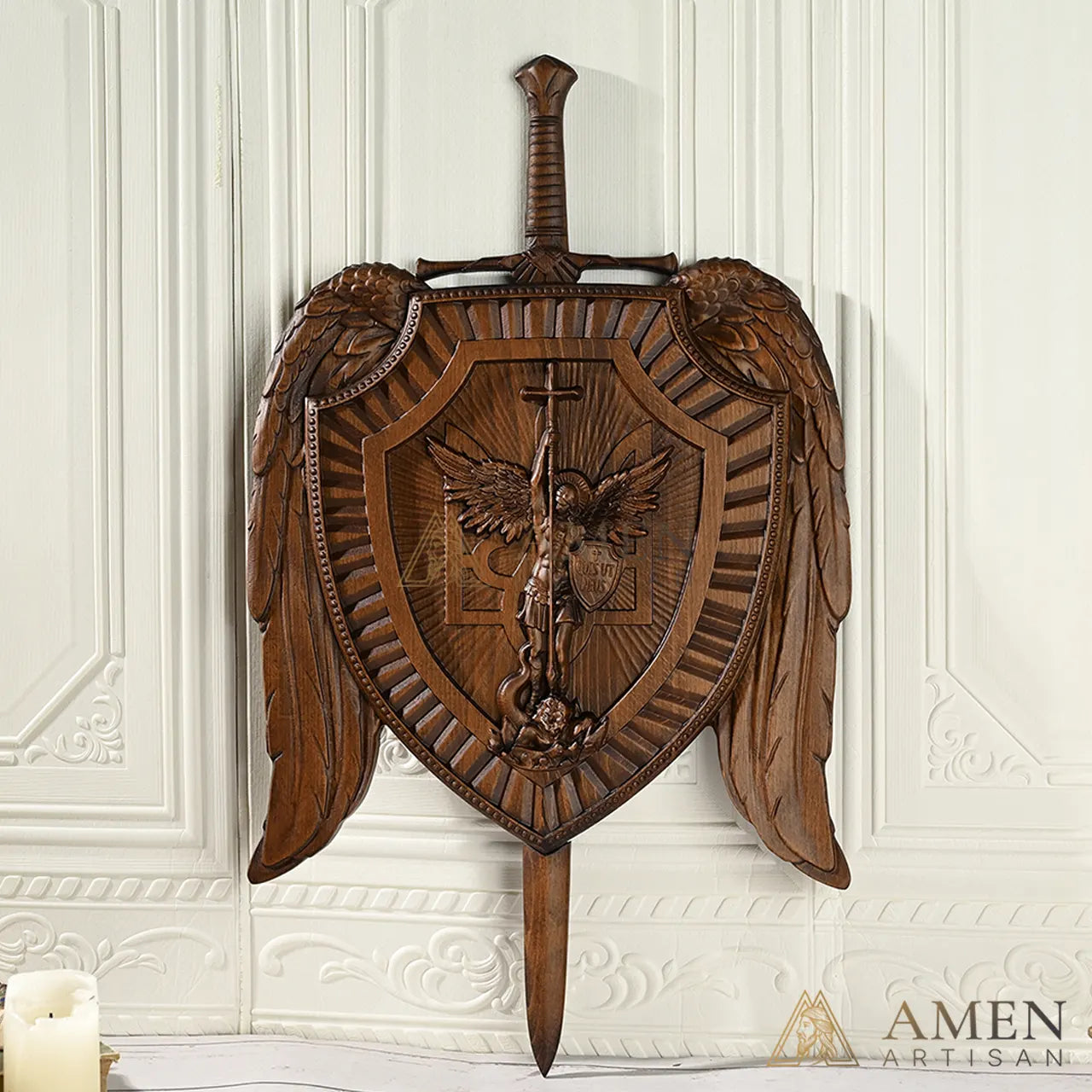 St Michael Wood Carving