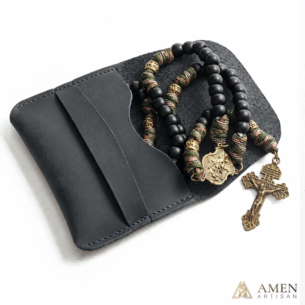 【Deal Today】St. Michael Paracord Rosary with Jesus Crucifix - Protection & Strength