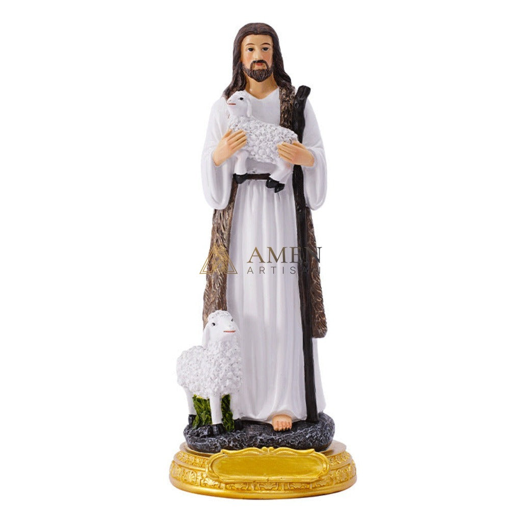 Jesus the Good Shepherd Statue Amen Artisan