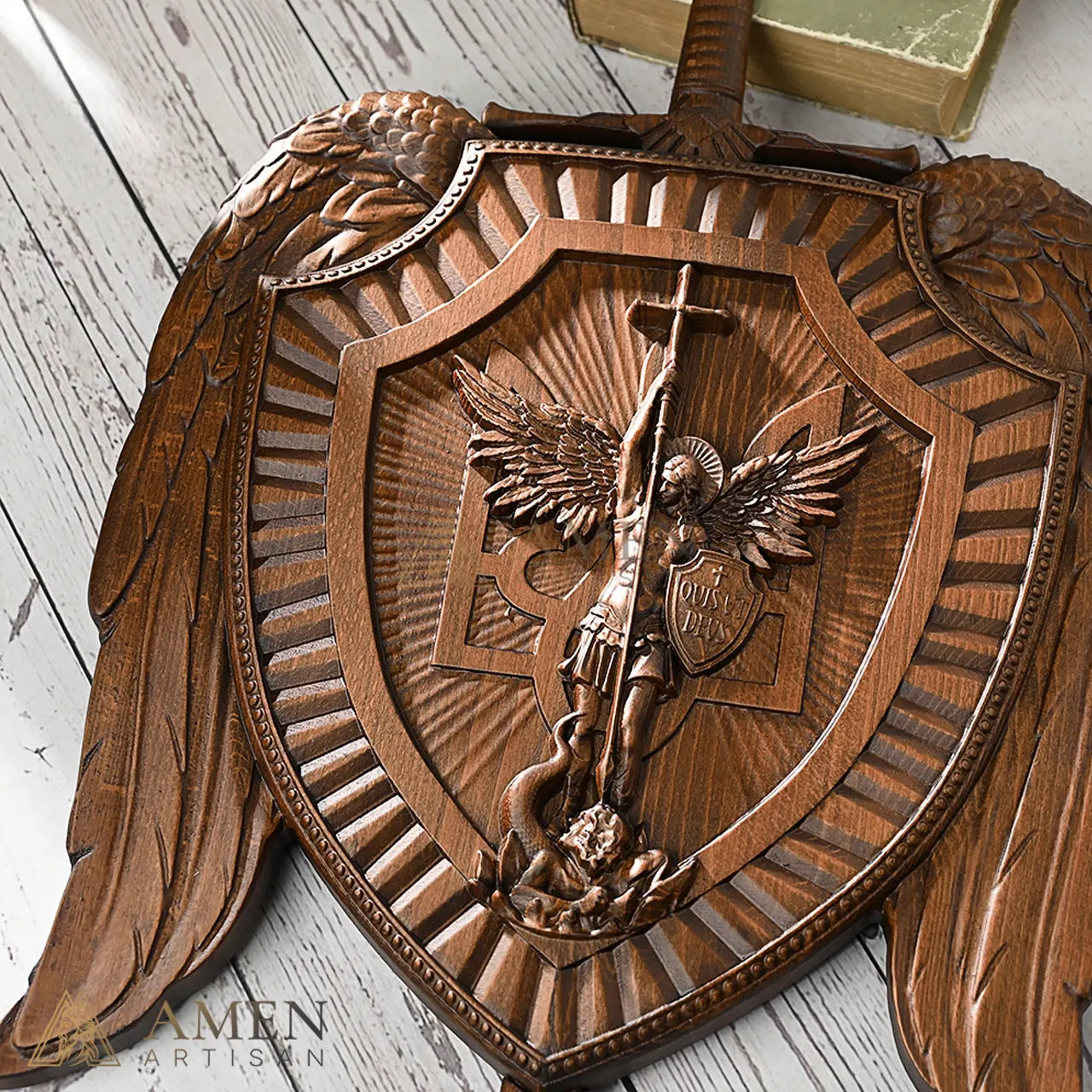 St Michael Wood Carving