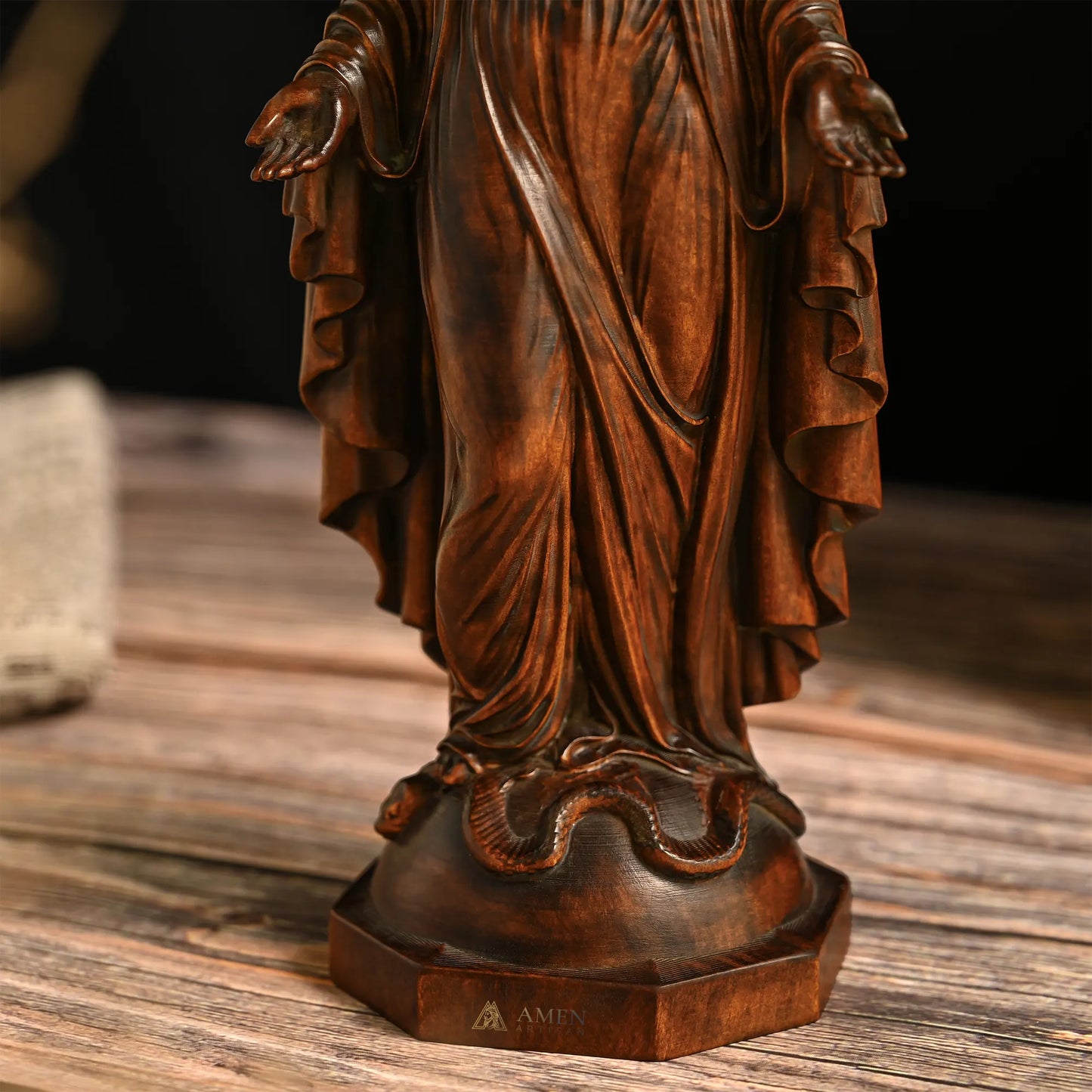 Our Lady of Grace Wood Carving