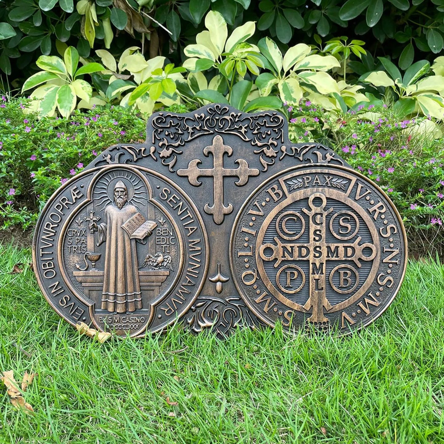 Saint Benedict Medal Wood Carving