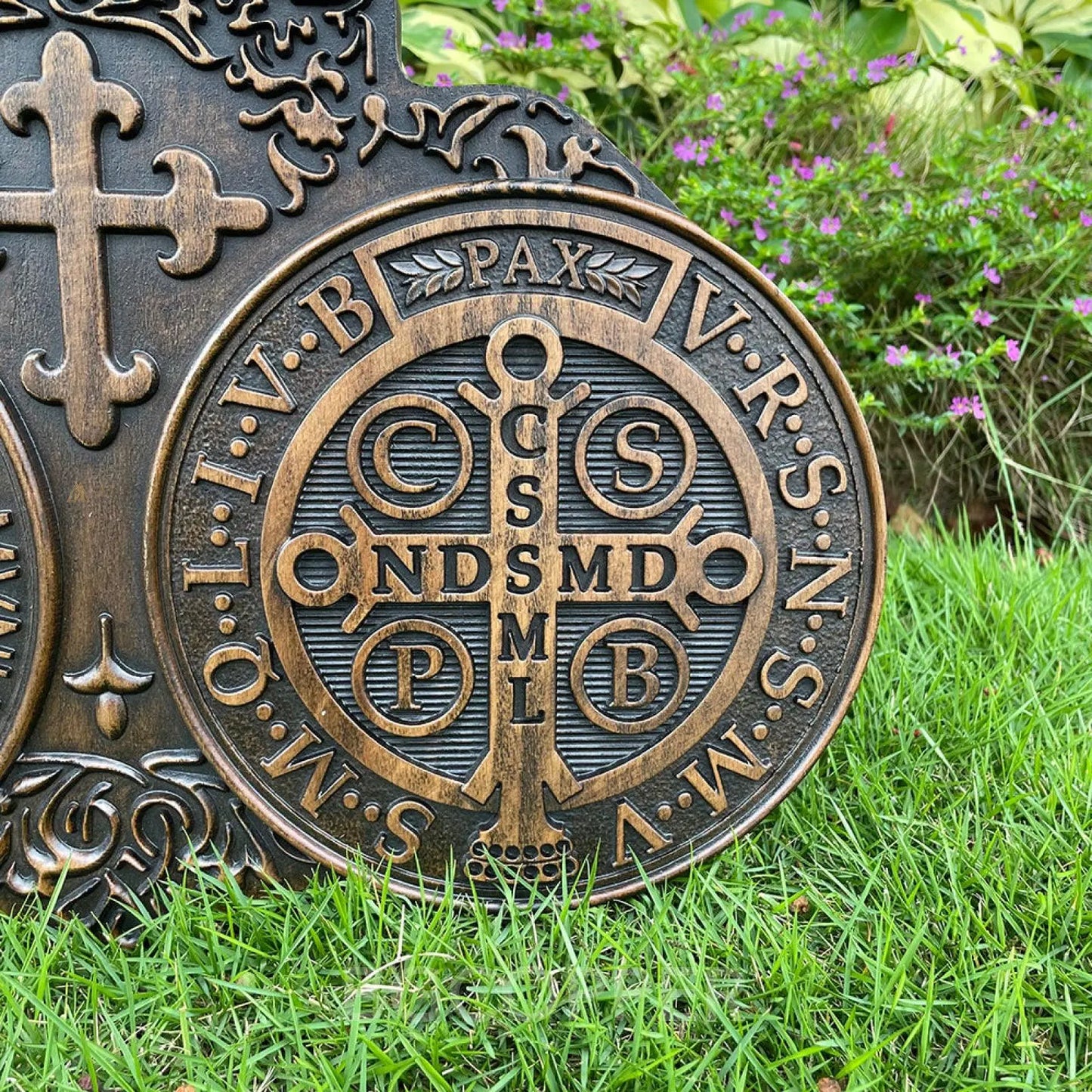 Saint Benedict Medal Wood Carving