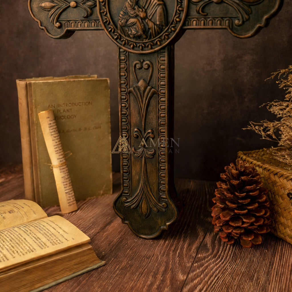 Madonna and Child Wood Carving Amen Artisan