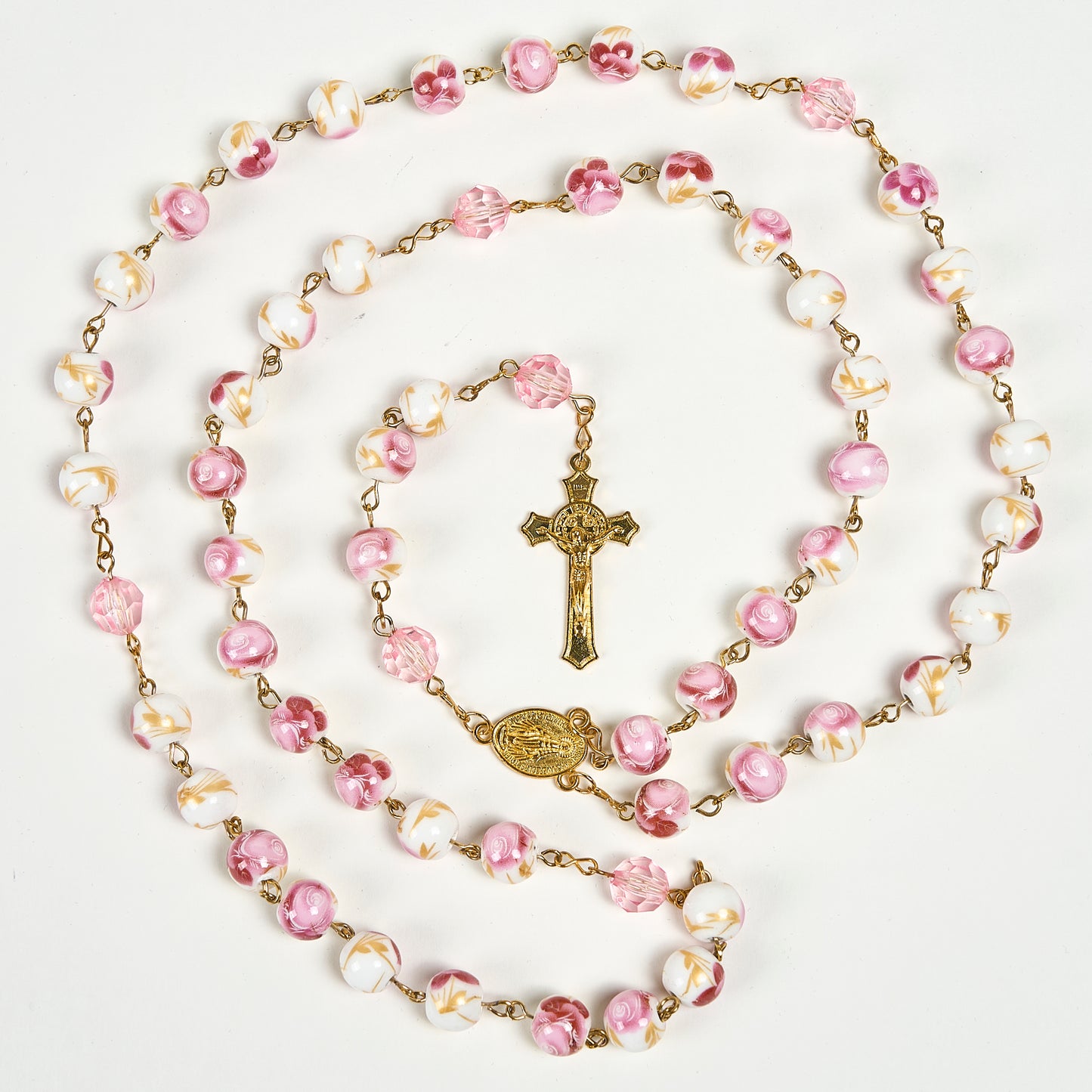 Orchid Mother of God Crucifix Rosary Amen Artisan