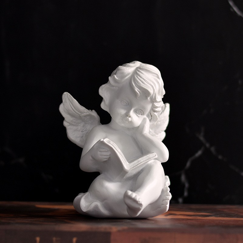 Vintage Fairy & Angel Sculpture | Whimsical Desktop Vignette, Miniature Enchantment