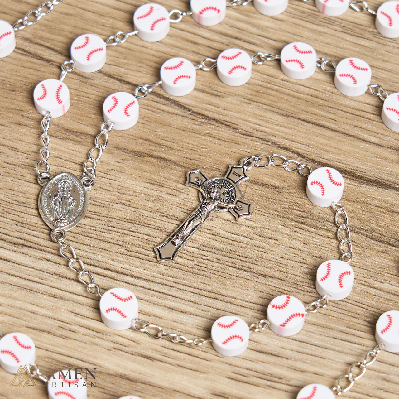 Baseball Rosary Amen Artisan
