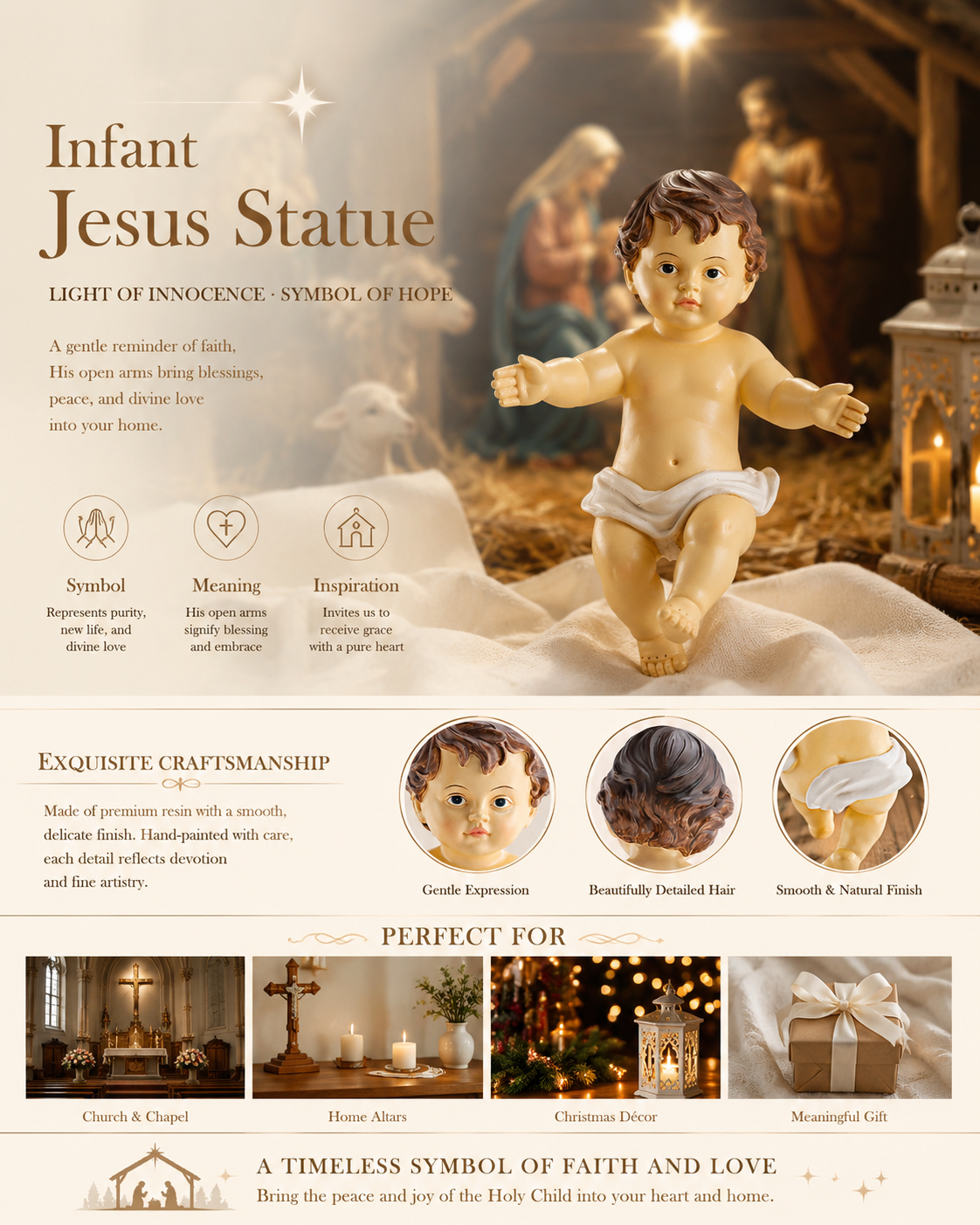 【Deal Today】Infant Statue | Amen Artisan