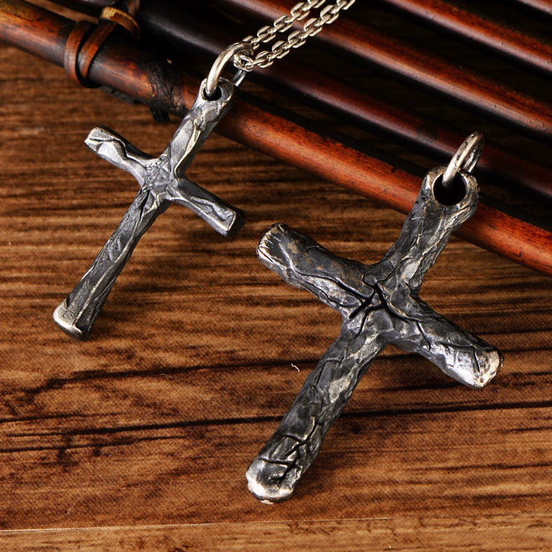 Amen Artisan Cracked Cross Pendant