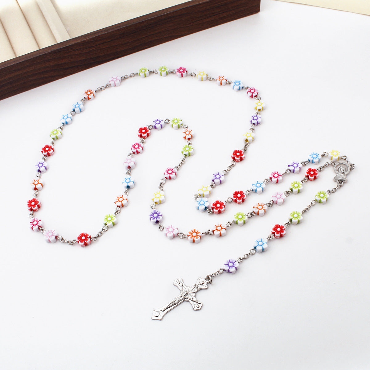 Colorful Cherry Blossom Beads Rosary