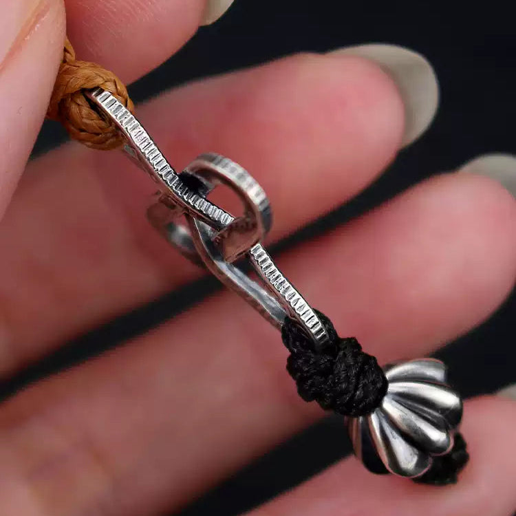 Handmade 10-cent silver coin cross bracelet