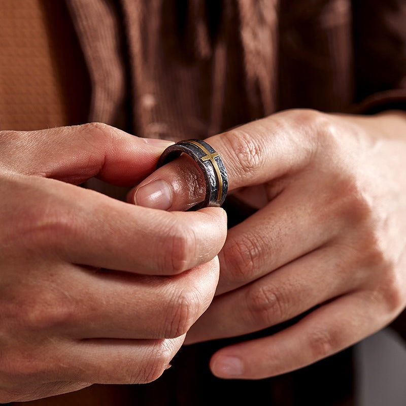 Amen Artisan Retro Redemption Faith Adjustable Open Ring