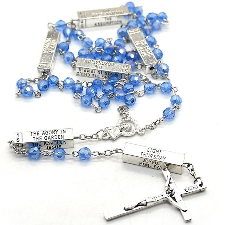 The Mysteries Rosary Engraved Mystery Bar Amen Artisan