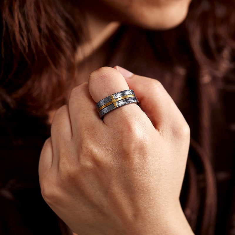 Amen Artisan Retro Redemption Faith Adjustable Open Ring