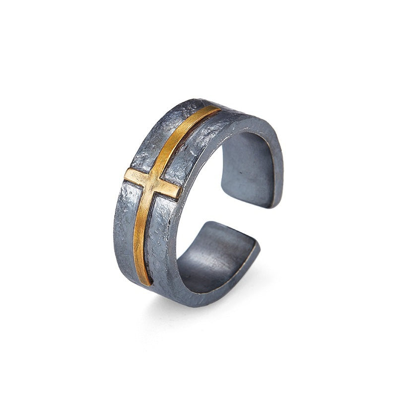Amen Artisan Retro Redemption Faith Adjustable Open Ring