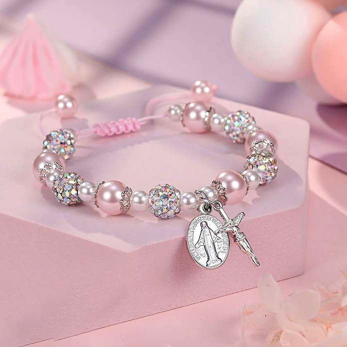 Amen Artisan Cross Pearl Bracelet