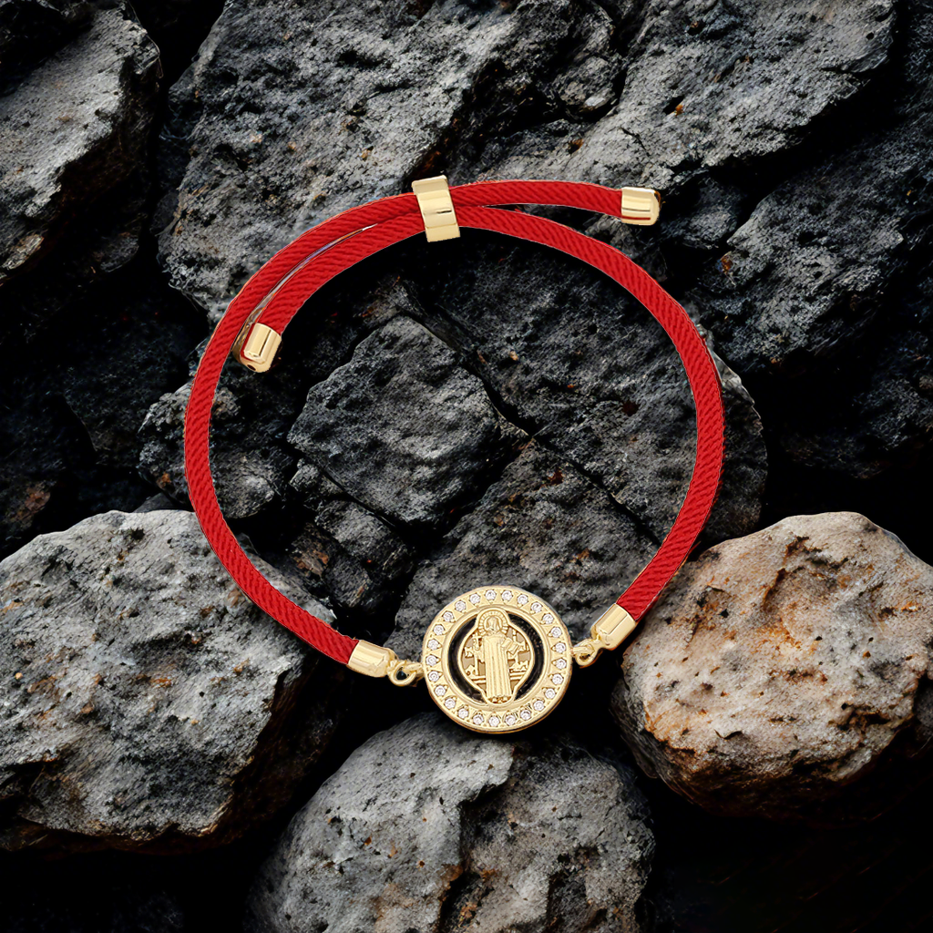 Saint Benedict Red Cord Bracelet