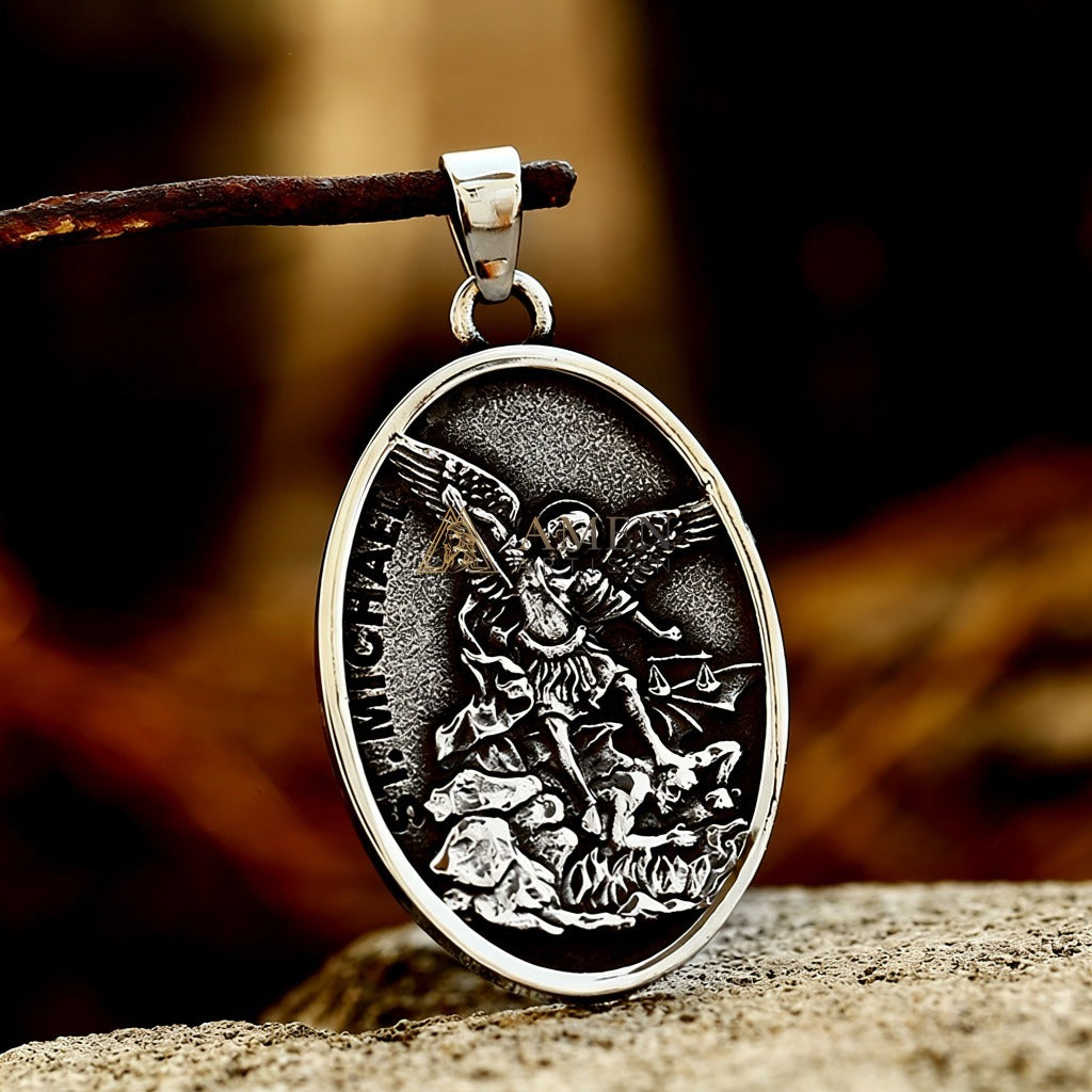 Saint Michael the Archangel Pendant Necklace Amen Artisan