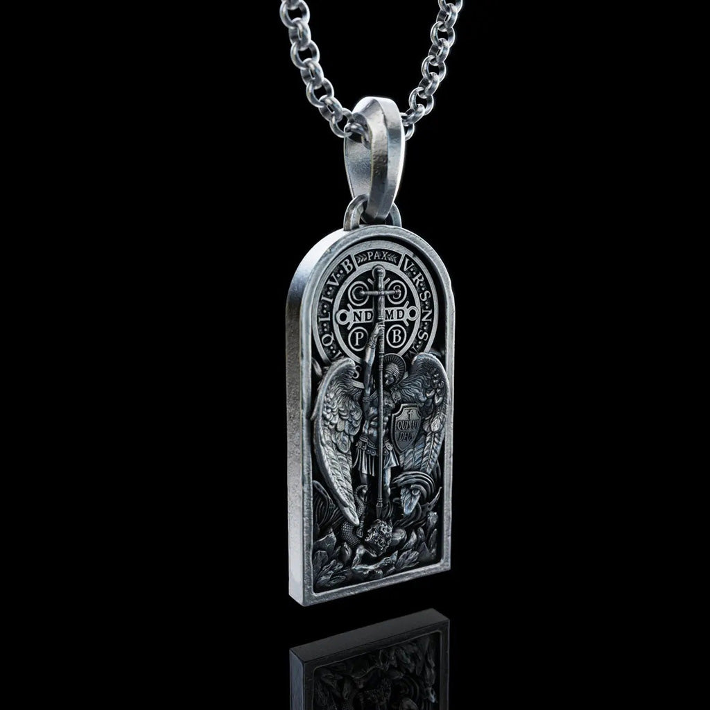 St. Michael & St. Benedict Medal Necklace