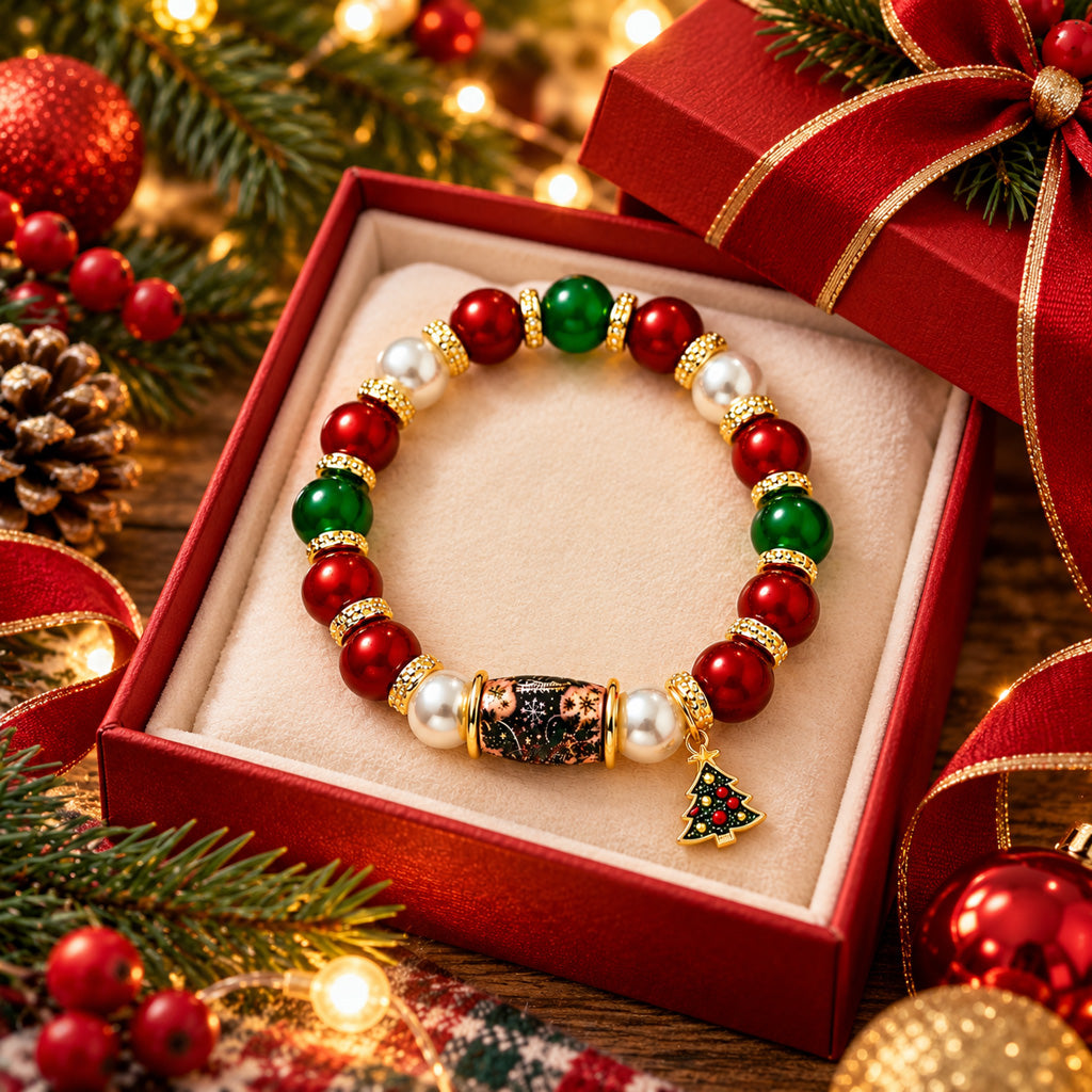 Christmas Tree Charm Bracelet