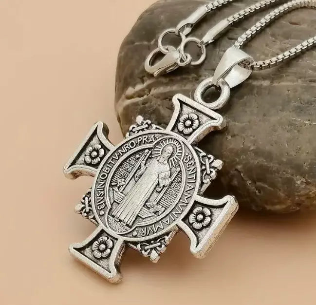 Saint Benedict Medal Pedant Necklace Amen Artisan