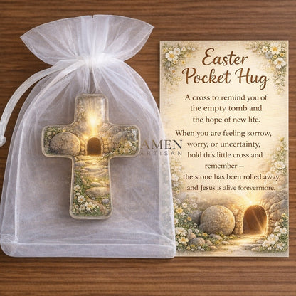 Handmade Easter Bunny Figurine Amen Artisan