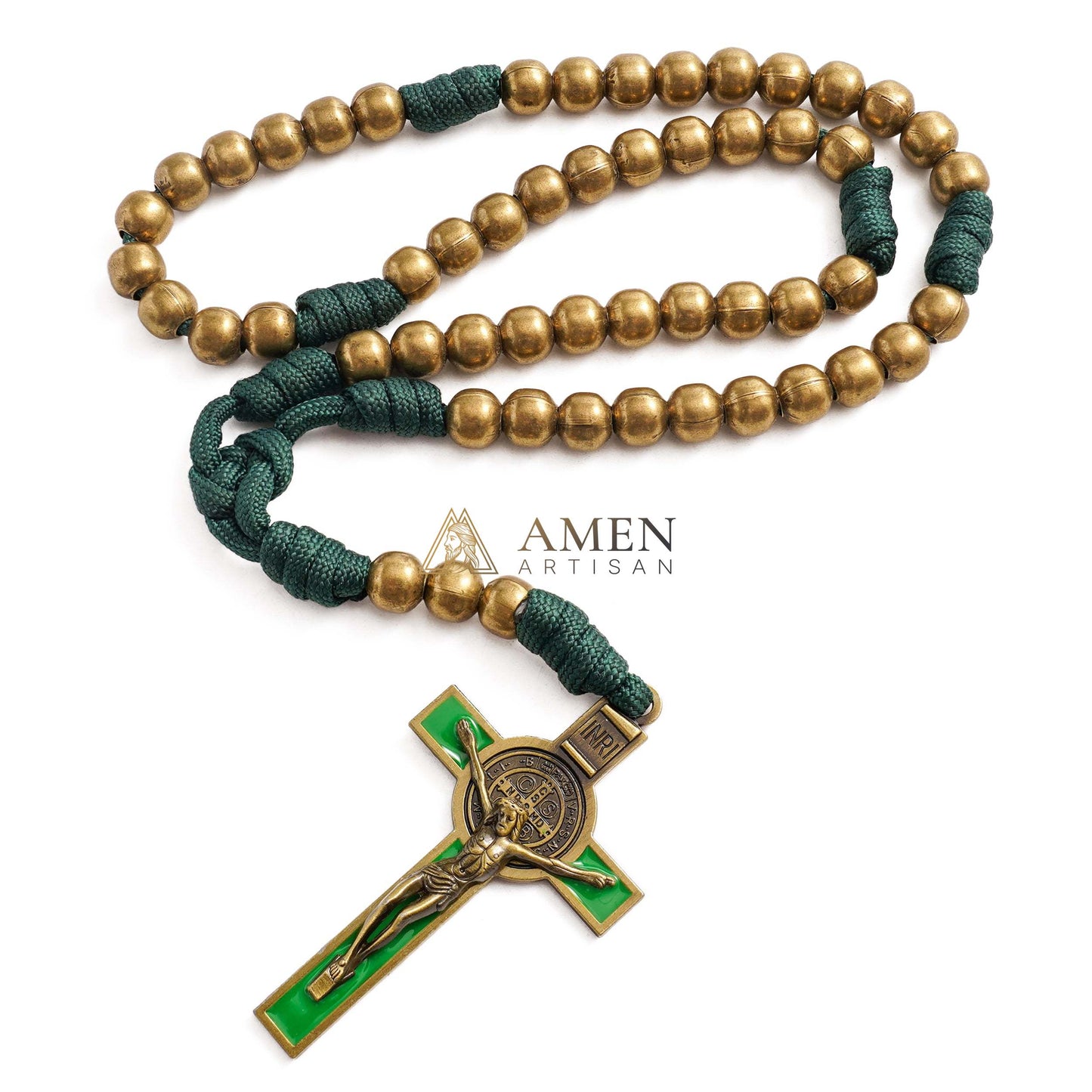 Rosario con crucifijo de paracord Amén Artesano
