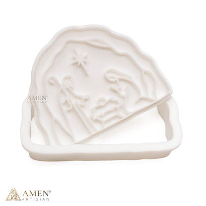 Nativity Heart Cookie Cutter & Embosser Set