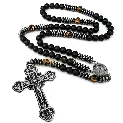 Crucifix&Saint Benedict Rosary Amen Artisan
