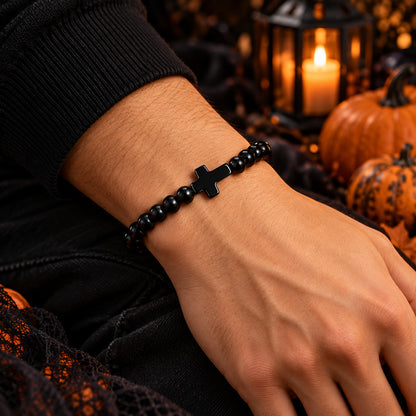 Halloween Gothic Cross Bracelet