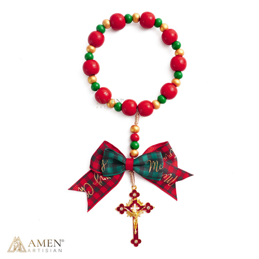 Christmas Rosary-Inspired Hanging Ornament